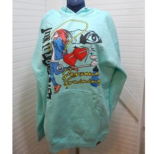 Mens Hoodie Size Large Anime Open 925 Let's Work it Out‎ Sweatshirt NWT